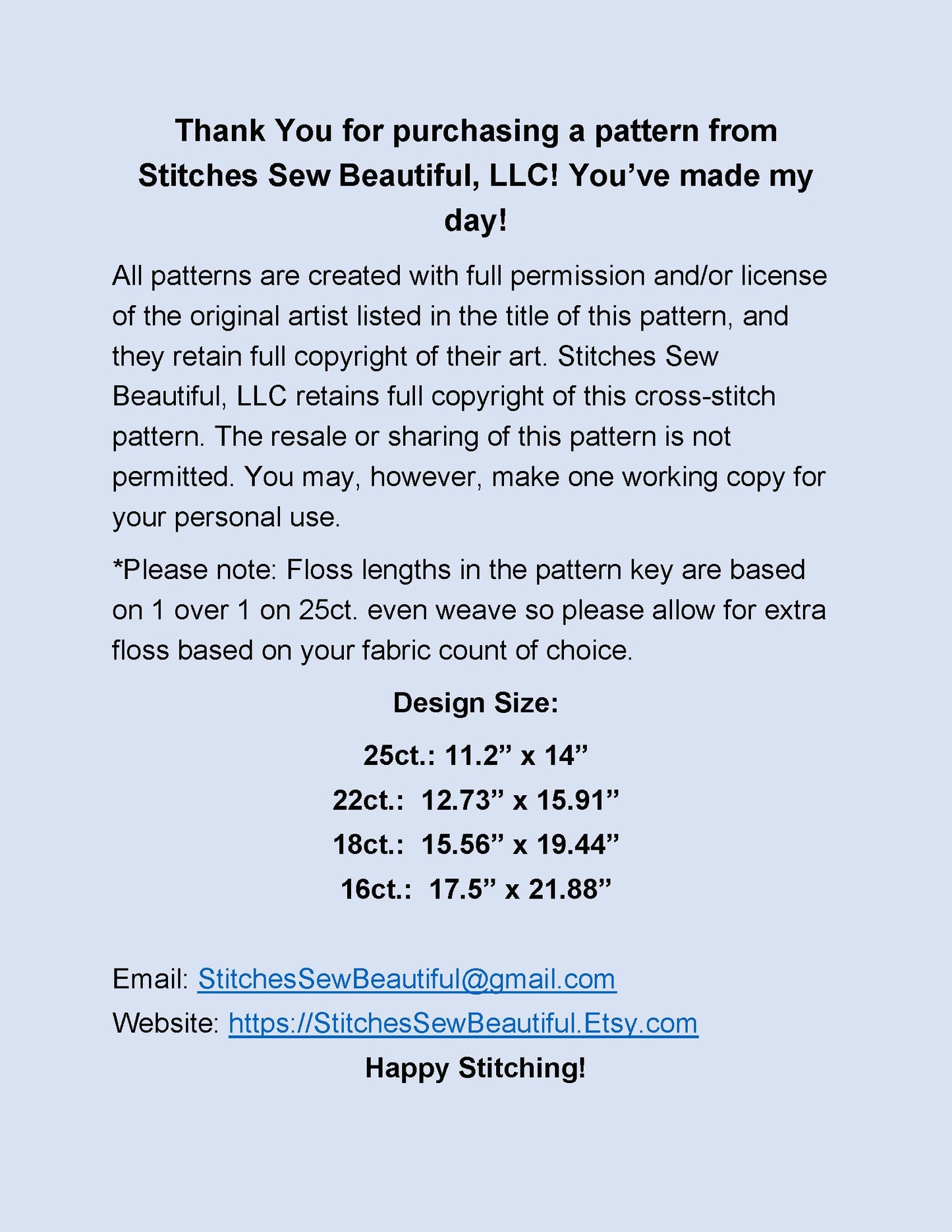 Fairy Leaves cross stitch pattern by Tammy L. Gross