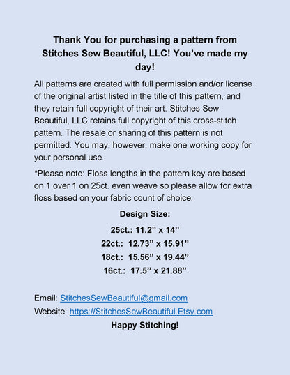 Fairy Leaves cross stitch pattern by Tammy L. Gross