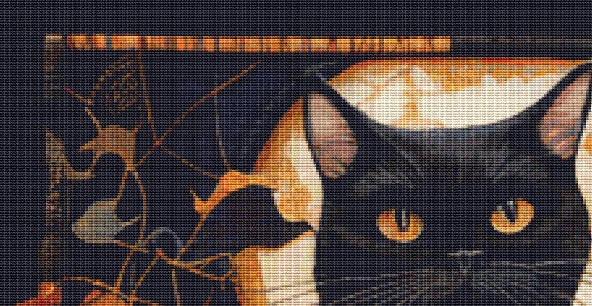 Black Cat Quilt cross stitch pattern by IvyCottageHome