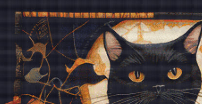 Black Cat Quilt cross stitch pattern by IvyCottageHome