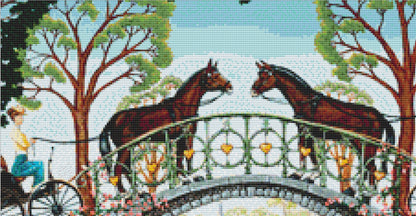 Creek Crossing cross stitch pattern by Joseph Holodook/Porterfields Fine Art Licensing