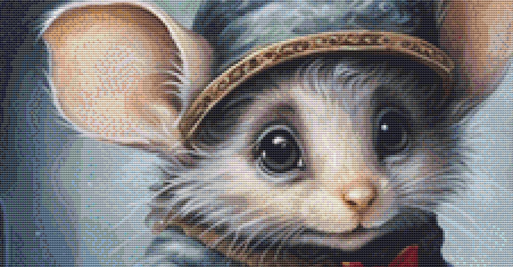 The Little Christmas Mouse cross stitch pattern by UniquelyMadeWallArt