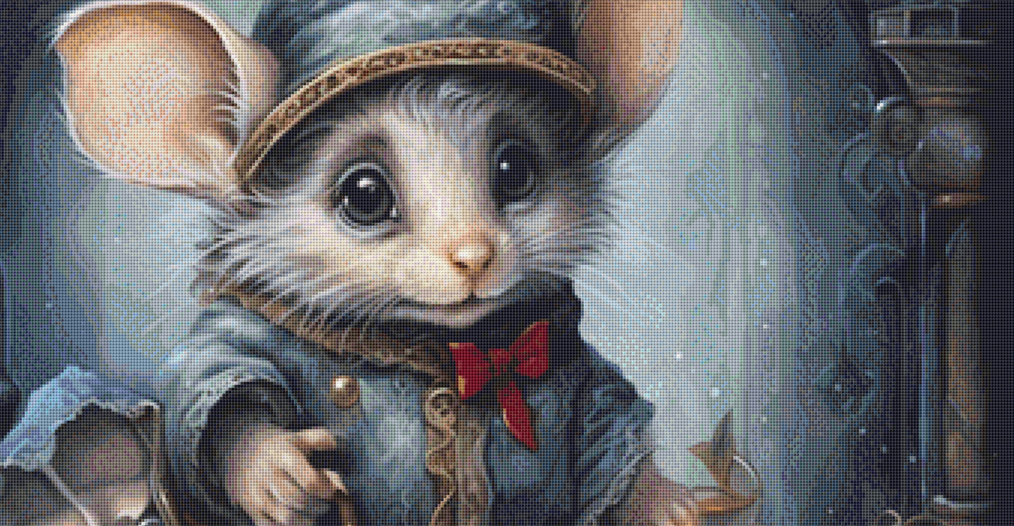 The Little Christmas Mouse cross stitch pattern by UniquelyMadeWallArt