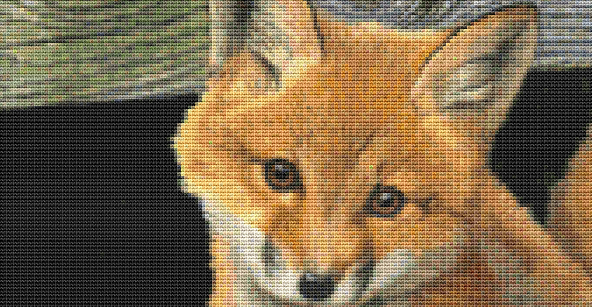 Barn Pups cross stitch pattern by David Kiehm/Ansada Art Licensing Group, LLC