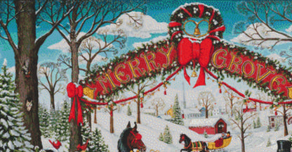 Merry Grove cross stitch pattern by Joseph Holodook/Porterfields Fine Art Licensing