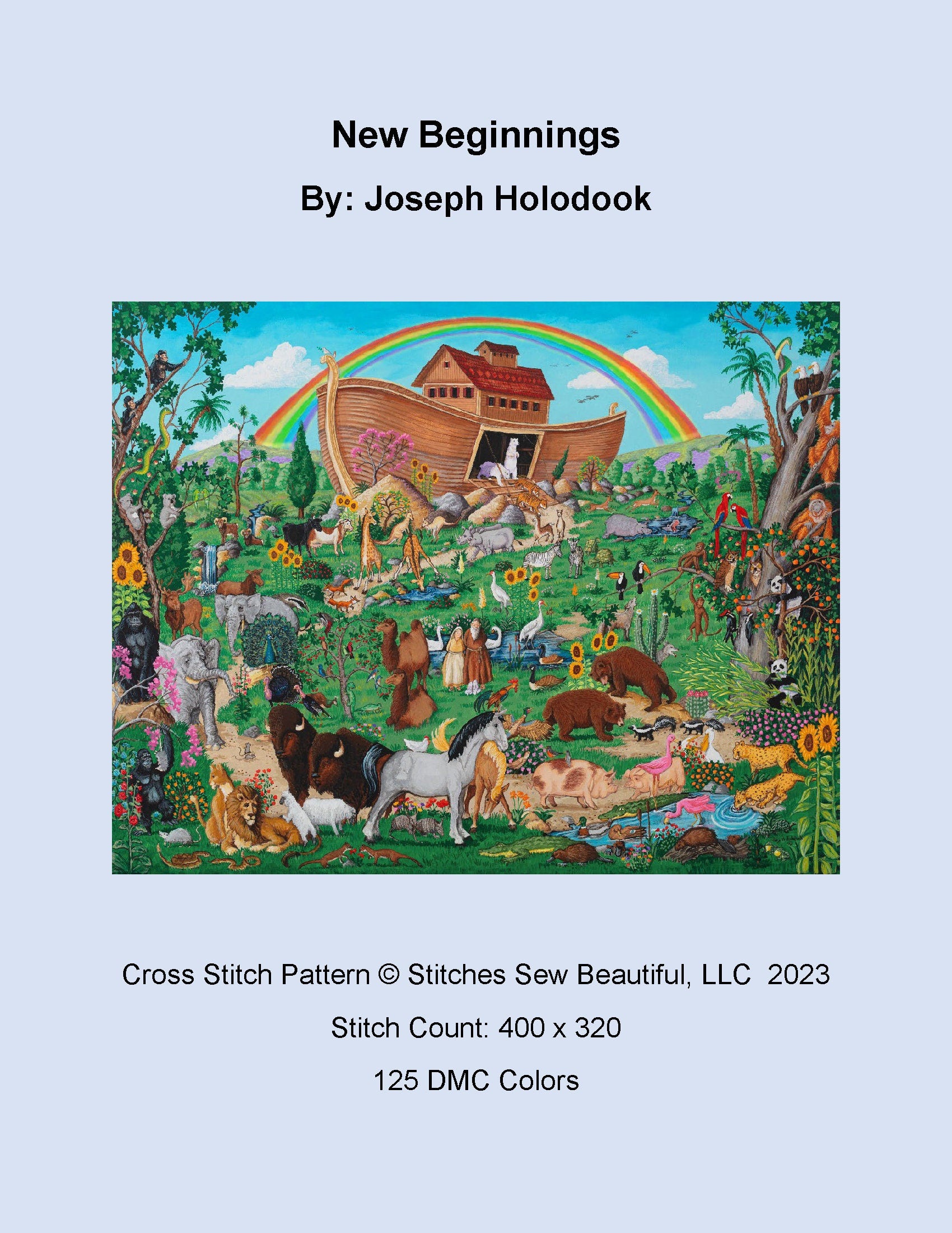 New Beginnings cross stitch pattern by Joseph Holodook/Porterfields Fine Art Licensing