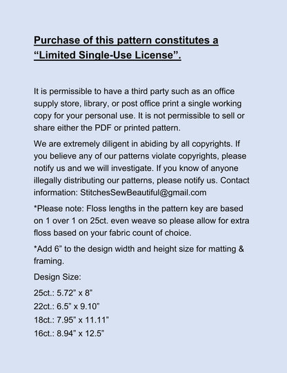 Night Sky Vintage Postcard ©Adobe Ext. License cross stitch pattern by StitchesSewBeautiful