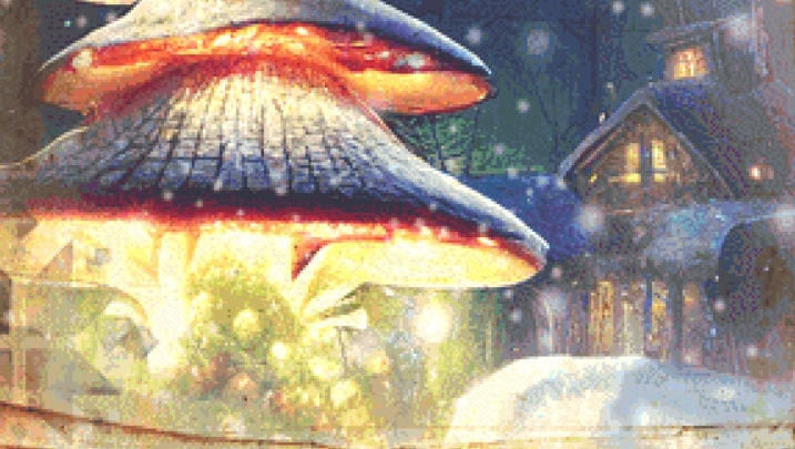 Fungi Christmas counted cross stitch pattern by SharmStudio