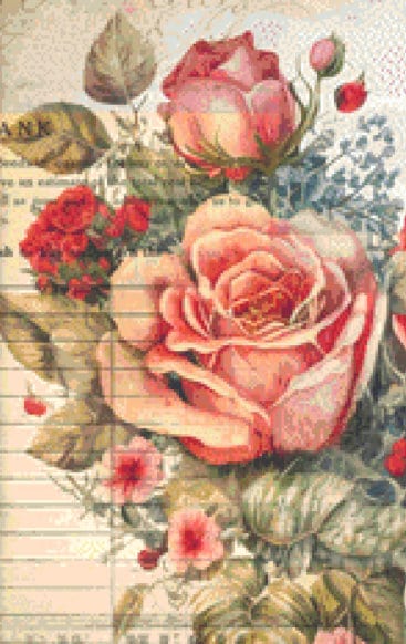 Heart of Roses counted cross stitch pattern by SharmStudio