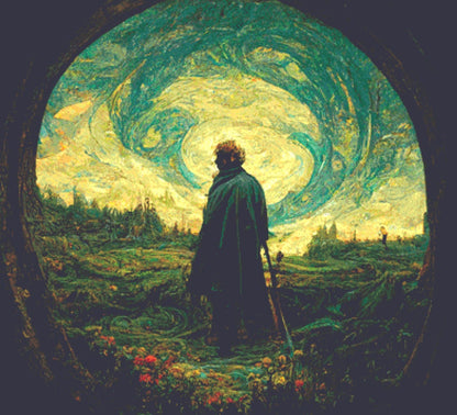Hobbit Van Gogh Style cross stitch pattern by SphinxDesignStudio
