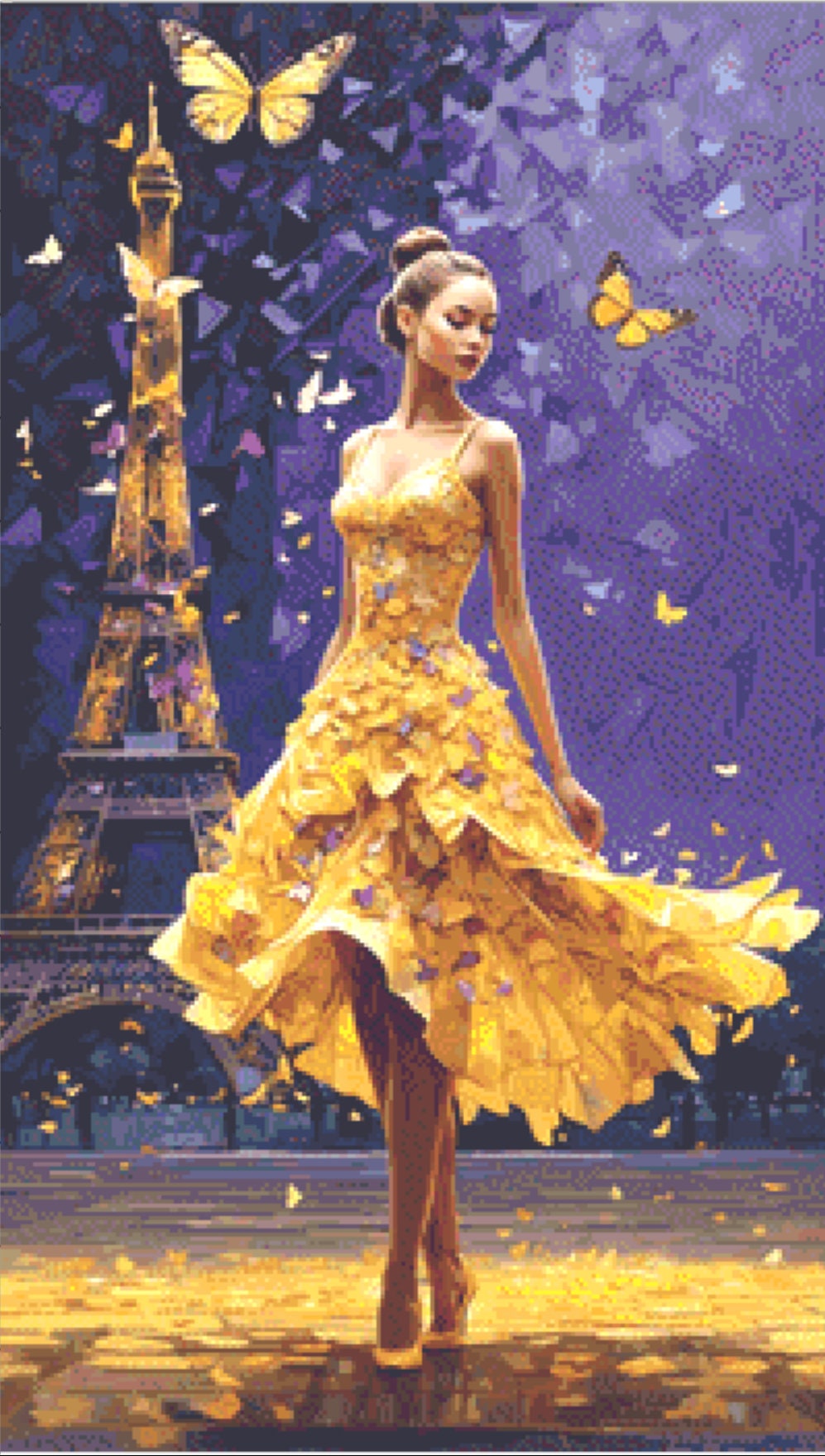 She Dances in Paris cross stitch pattern by Eder Jose Rosa