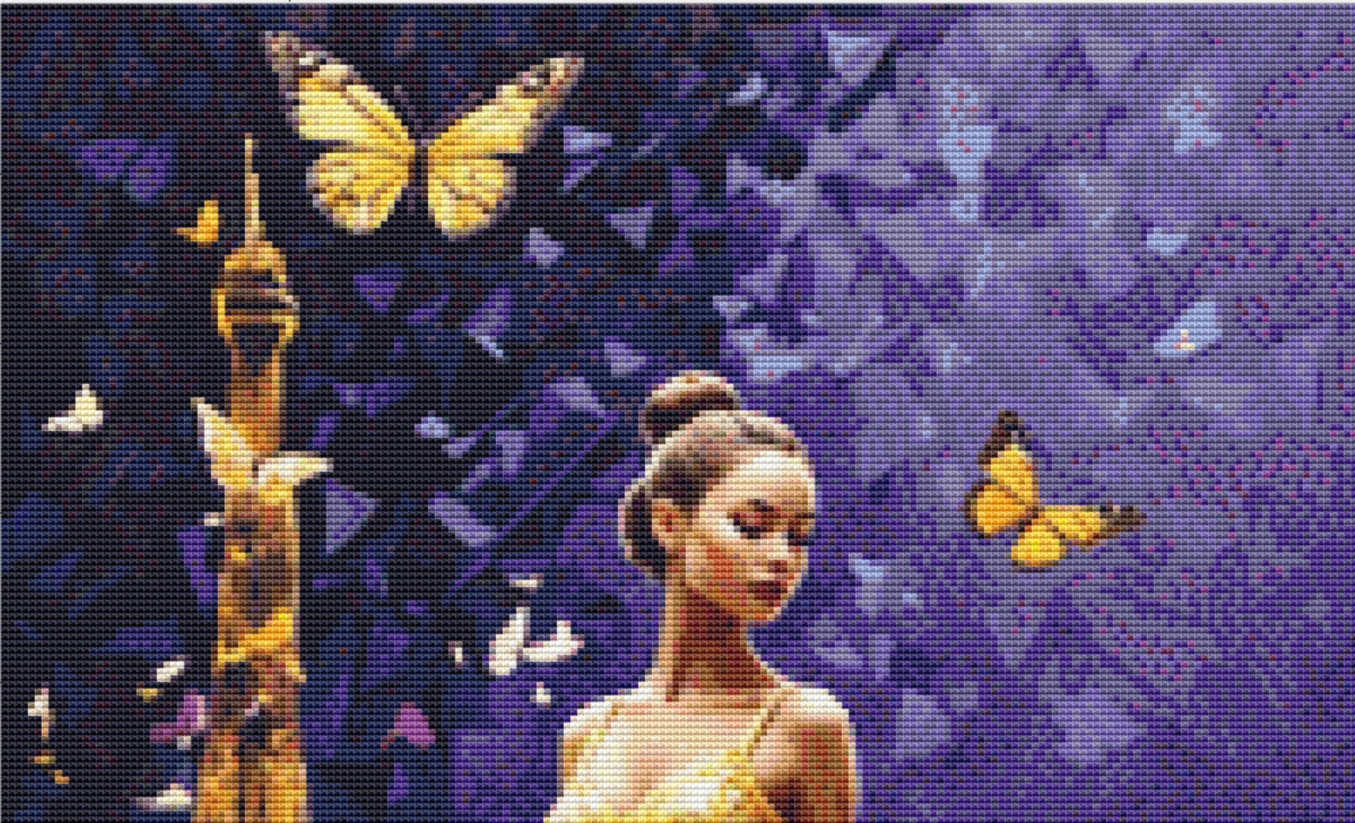 She Dances in Paris cross stitch pattern by Eder Jose Rosa