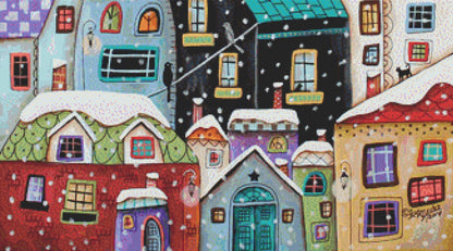 Winter City cross stitch pattern by Karla Gerard
