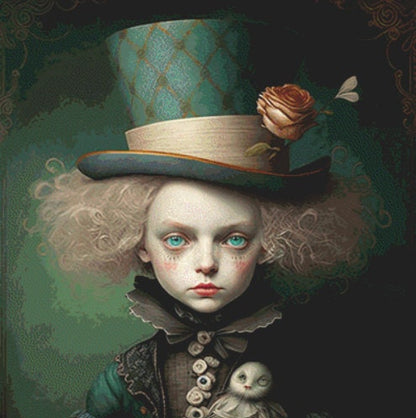 Young Madhatter cross stitch pattern by SphinxDesignStudio