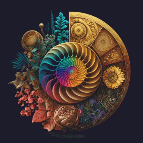 The Golden Ratio cross stitch pattern by SphinxDesignStudio