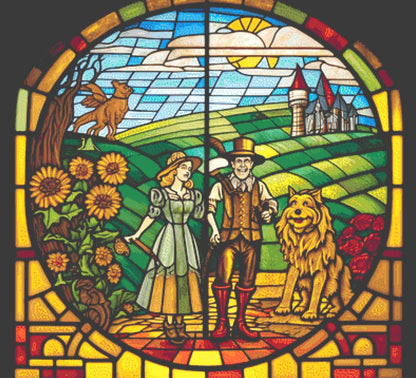 WoZ Stained-Glass 4 cross stitch pattern by SphinxDesignStudio