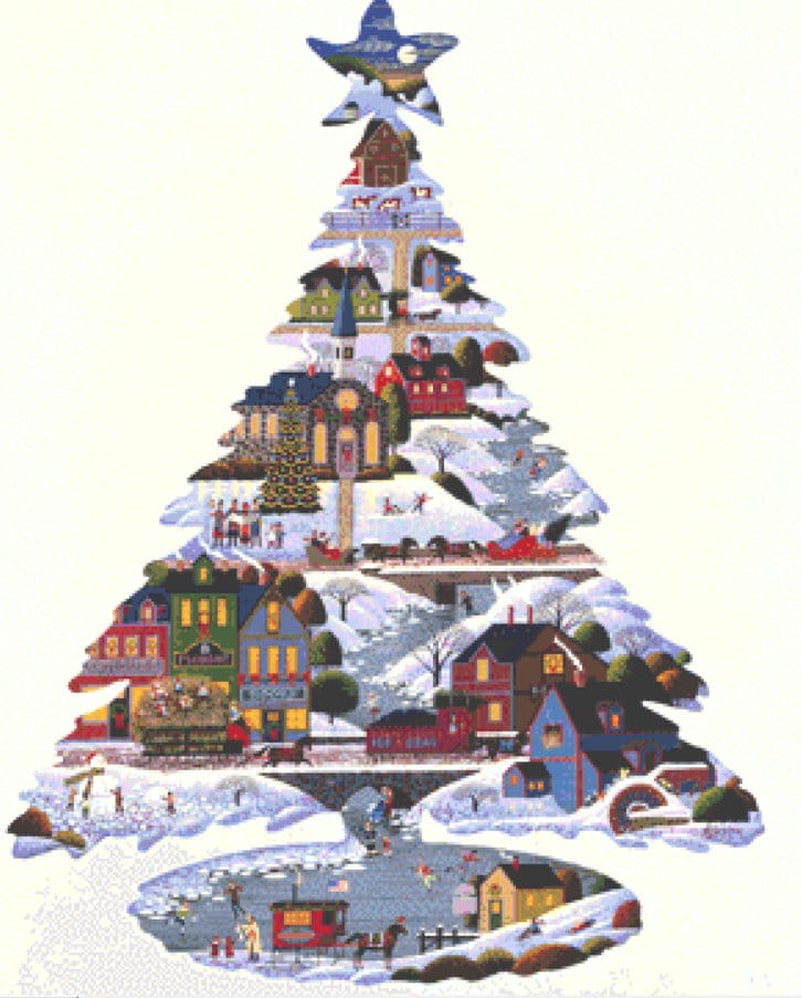 Christmas Tree counted cross stitch pattern by Heronim/Ansada Art Licensing Group, LLC