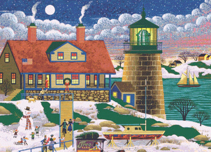 Grandma and Grandpa at Christmas counted cross stitch pattern by Heronim/Ansada Art Licensing Group, LLC