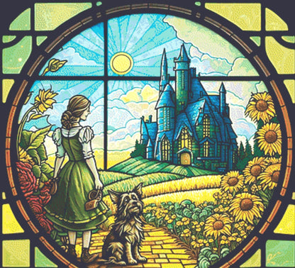 WoZ Stained-Glass 1 cross stitch pattern by SphinxDesignStudio