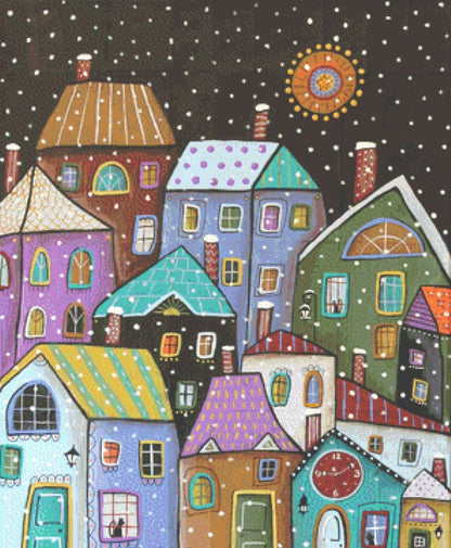 9-10 PM counted cross stitch pattern by Karla Gerard