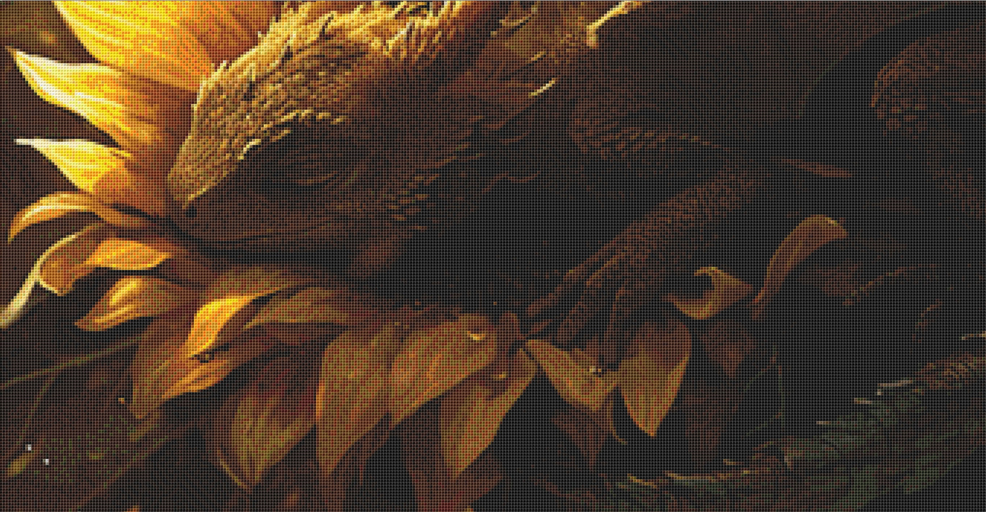 Sunflower Sleeping Dragon cross stitch pattern by Serr.Kai A Quill & Ink