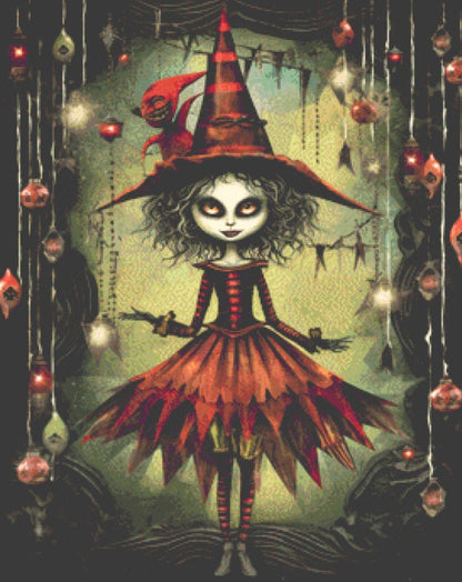 Goth Dolls Winter No. 1 cross stitch pattern by MysticMoonCraftery