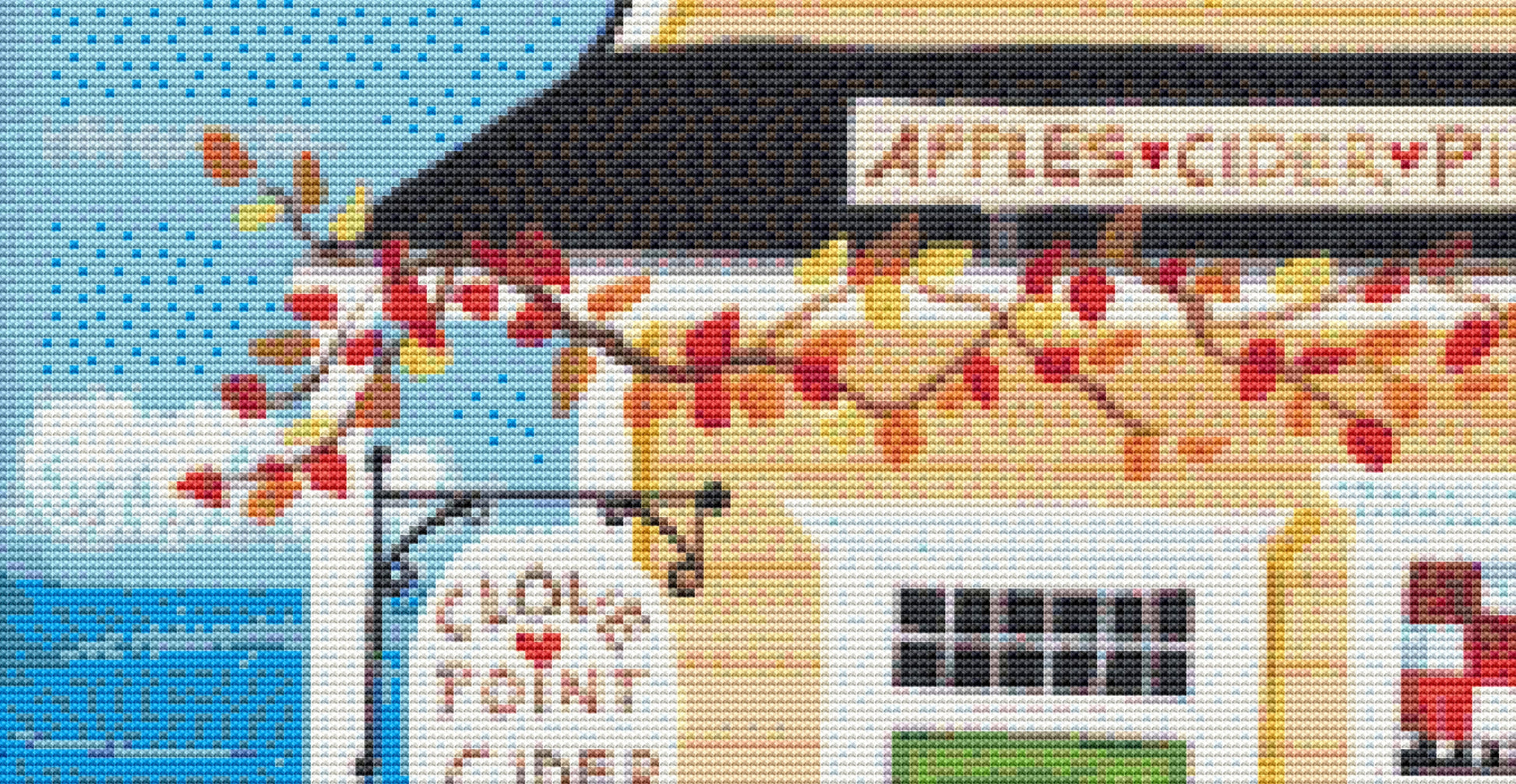 Clove Point Cider Mill cross stitch pattern by Kim Leo/JMS Art Licensing