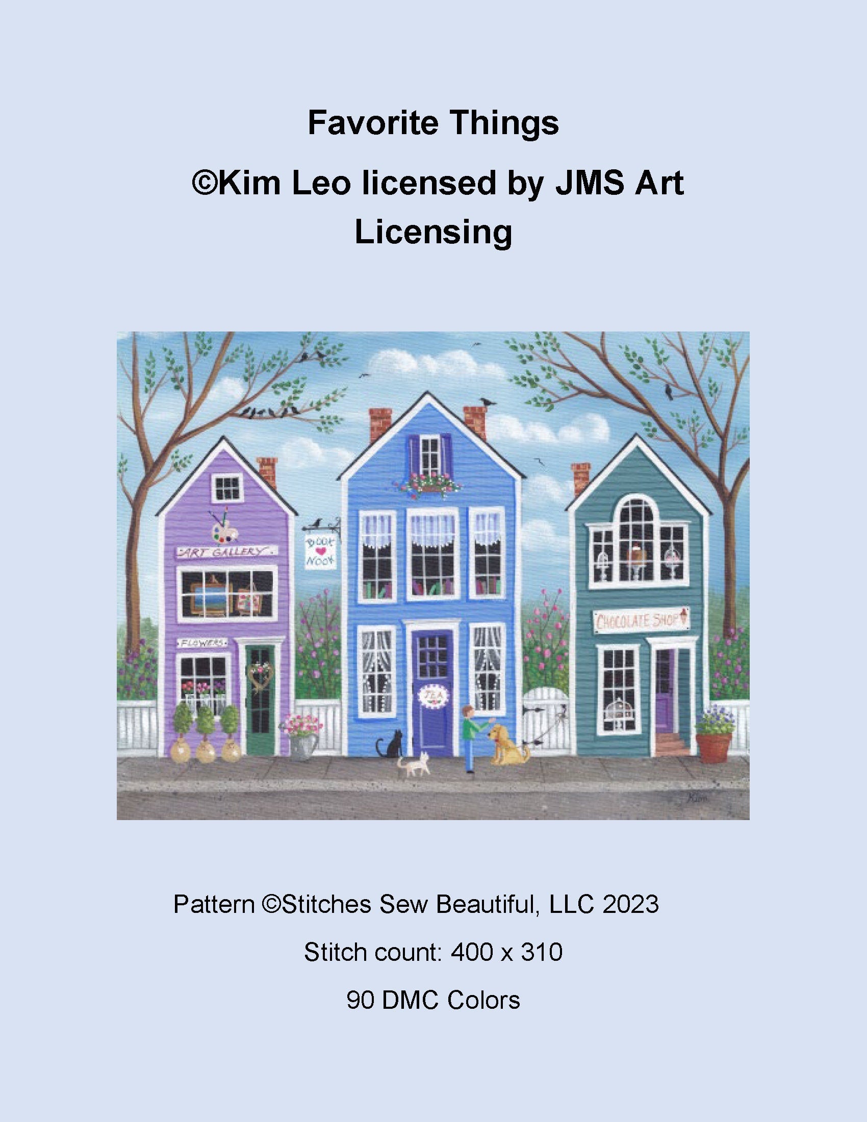 Favorite Things cross stitch pattern by Kim Leo/JMS Art Licensing