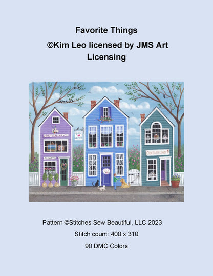 Favorite Things cross stitch pattern by Kim Leo/JMS Art Licensing