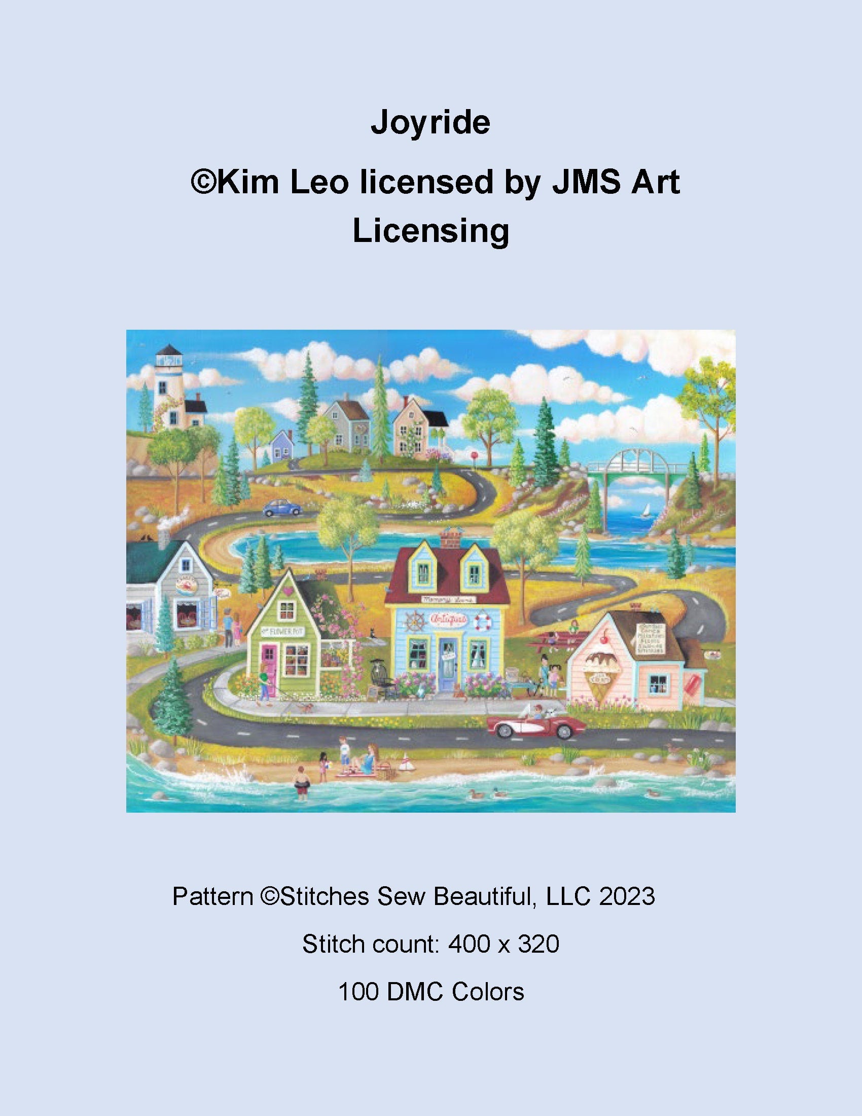 Joyride cross stitch pattern by Kim Leo/JMS Art Licensing