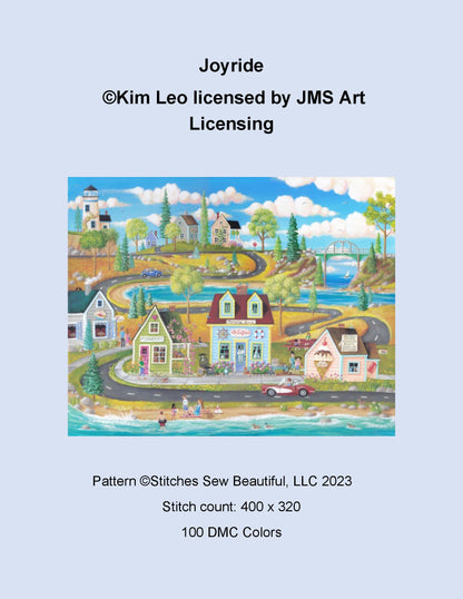 Joyride cross stitch pattern by Kim Leo/JMS Art Licensing