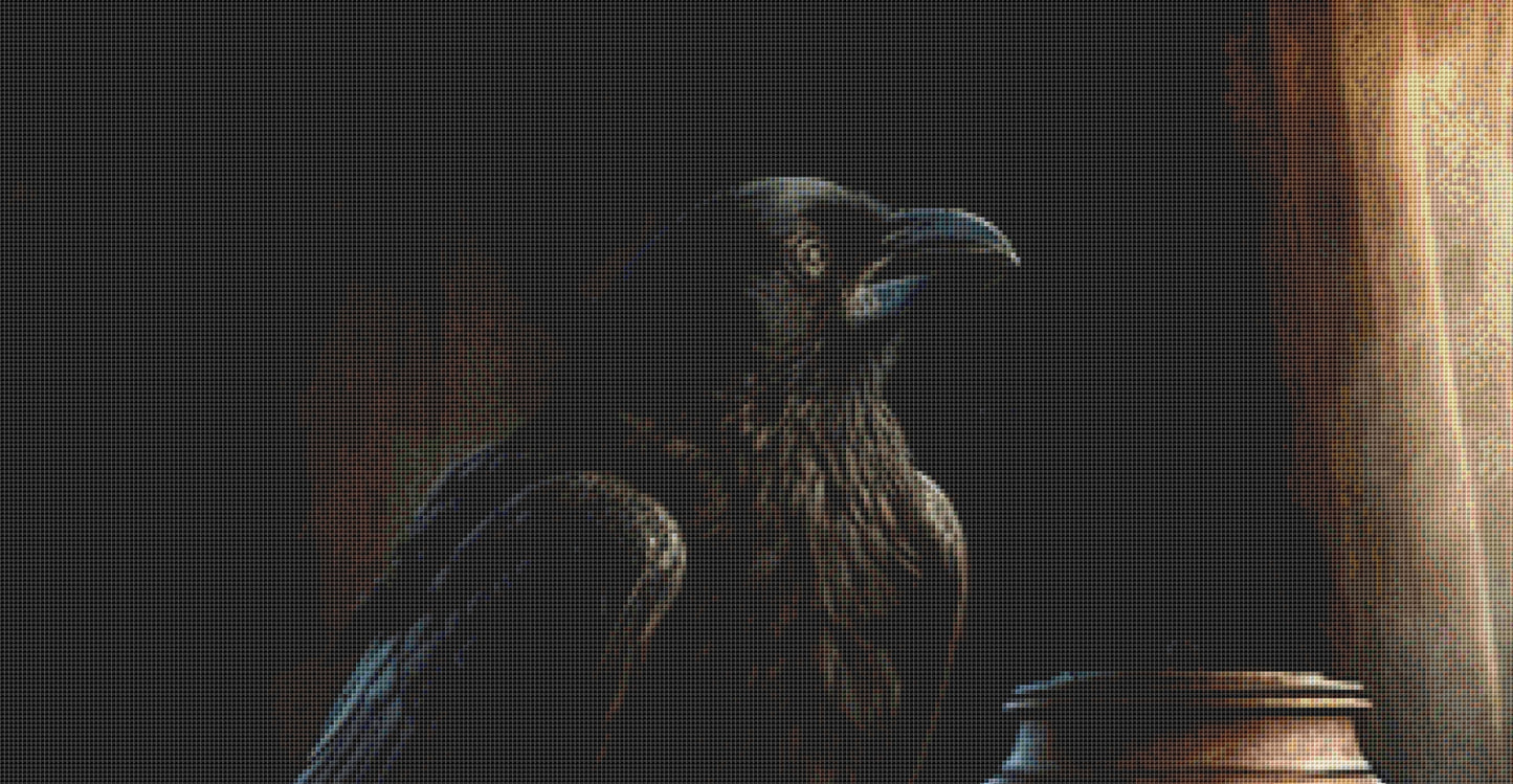 Raven and Coffee cross stitch pattern by Serr.Kai A Quill & Ink
