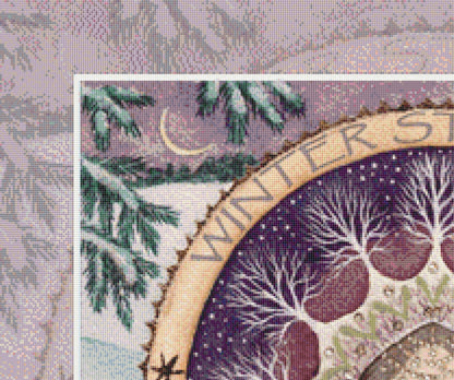 Solstice Stillness cross stitch pattern by Wendy Andrew of Painting Dreams