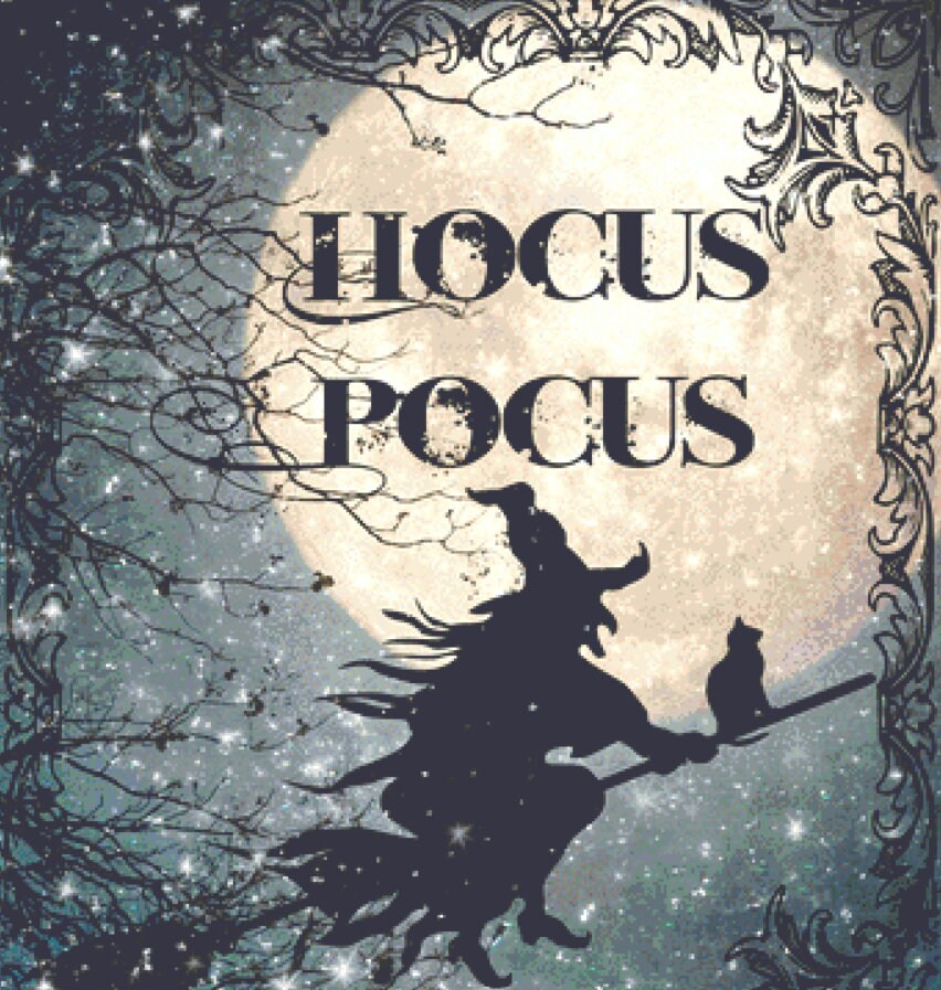 Hocus Pocus Witch cross stitch pattern by IvyCottageHome