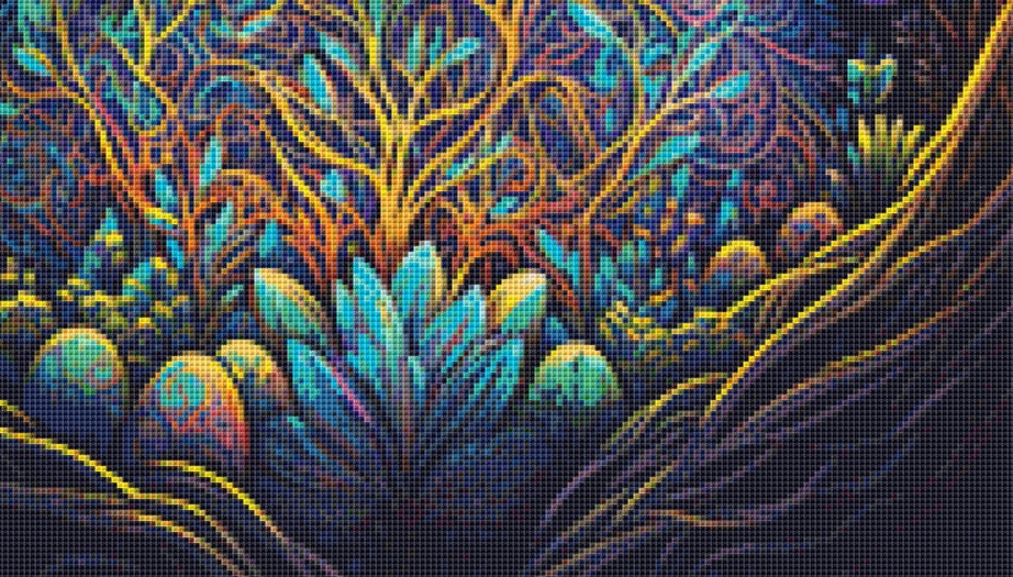 Colorful Bunny cross stitch pattern by Digital Art Club AU