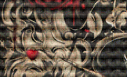 Red and White cross stitch pattern by Serr.Kai A Quill and Ink