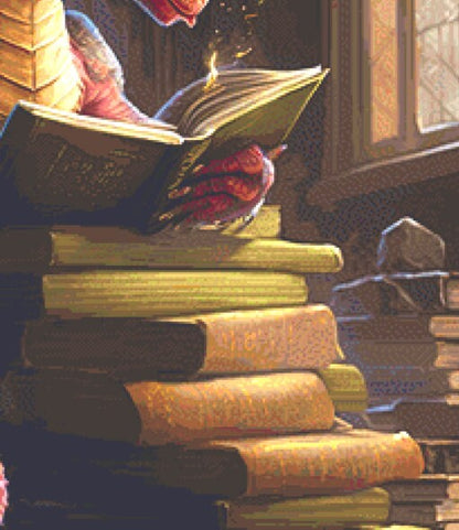 Reading a Good Book ©Adobe Ext. License cross stitch pattern by StitchesSewBeautiful