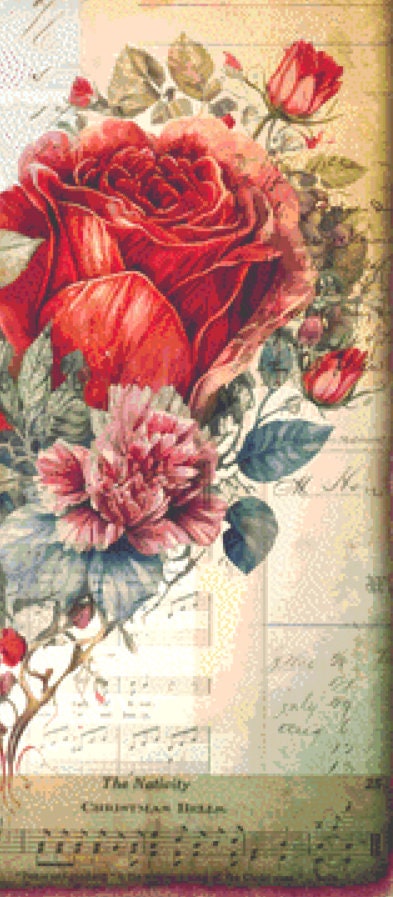Heart of Roses counted cross stitch pattern by SharmStudio