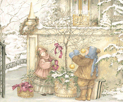 Baubles and Bows cross stitch pattern by Catherine Simpson/Ansada Art Licensing Group, LLC.