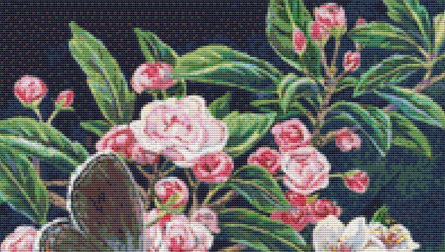 Spring cross stitch pattern by Linda Howard Bittner/Ansada Art Licensing Group, LLC.