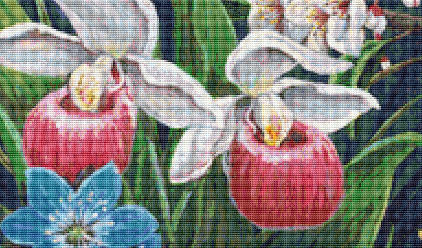 Spring cross stitch pattern by Linda Howard Bittner/Ansada Art Licensing Group, LLC.
