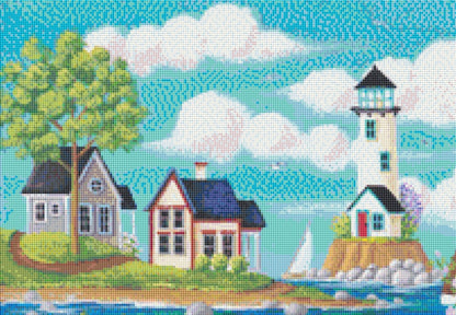 Garden Party cross stitch pattern by Kim Leo licensed by JMS Art Licensing
