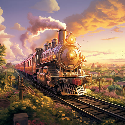 Train full coverage cross stitch pattern by SphinxDesignStudio