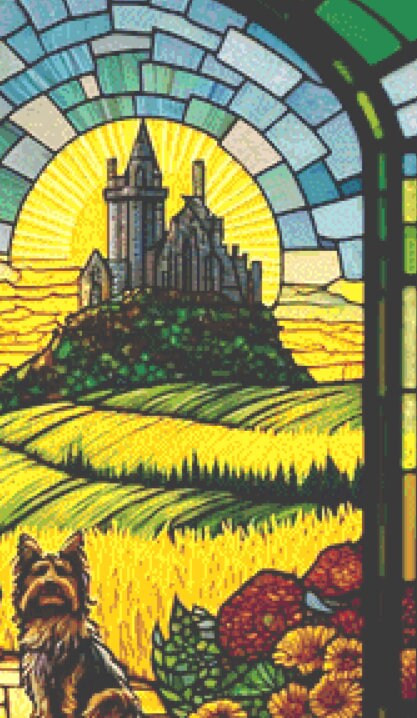 WoZ Stained-Glass 3 cross stitch pattern by SphinxDesignStudio