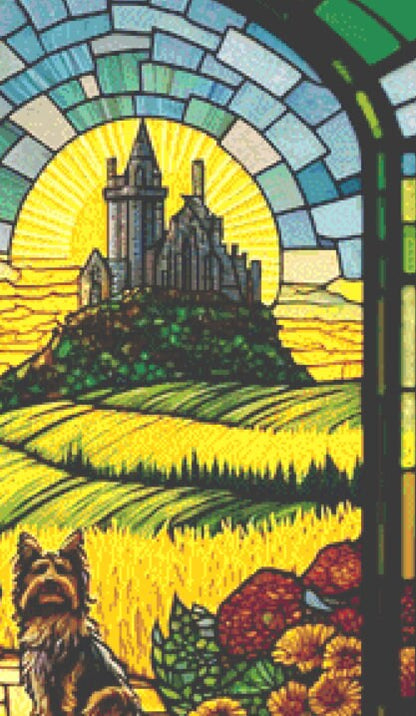 WoZ Stained-Glass 3 cross stitch pattern by SphinxDesignStudio