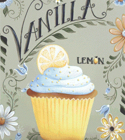 Vanilla Lemon Cupcake cross stitch pattern by Catherine Holman/Ansada Licensing Group, LLC