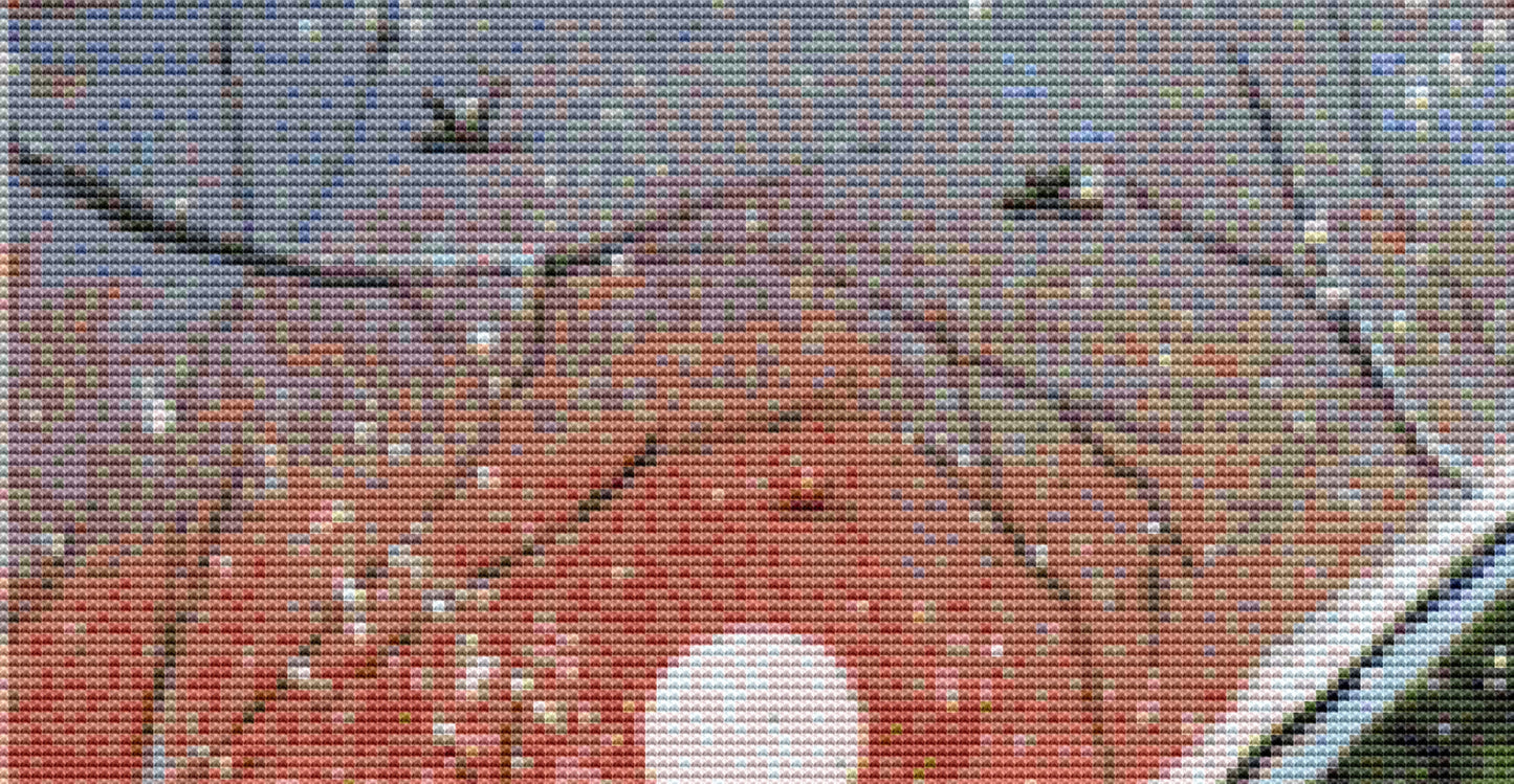 February Snow Day cross stitch pattern by Patrick Gauthier