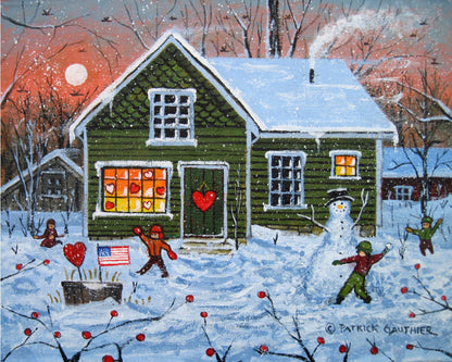 February Snow Day cross stitch pattern by Patrick Gauthier