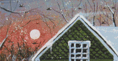 February Snow Day cross stitch pattern by Patrick Gauthier