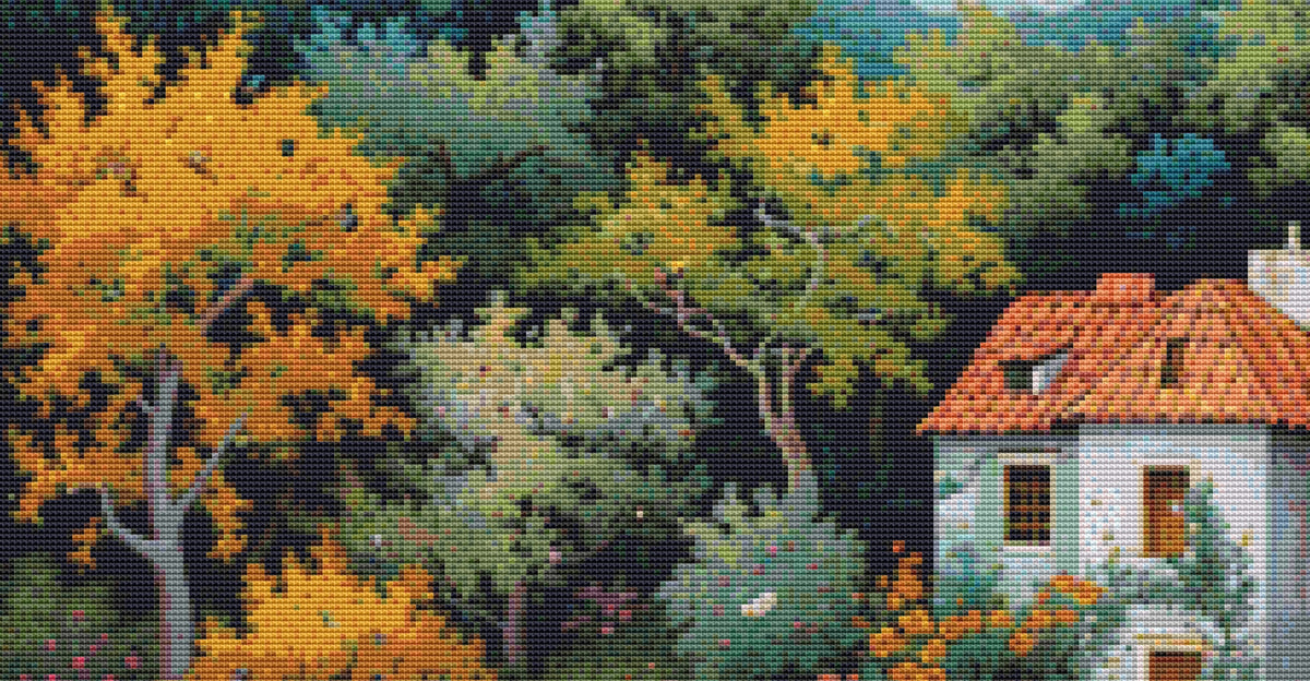 A Colorful Field cross stitch pattern by Eder Jose Rosa